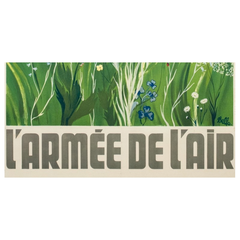 Affiche ancienne de publicité - Delfo - Circa 1950 - L'armée de l'air - 98 par 60 cm - 3
