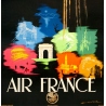 Vintage travel poster - Maurus - 1948 - Air France Europe - 38.6 by 24 inches - 3