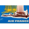 Vintage travel poster - Georges Mathieu - Circa 1960 - Air France Grèce - 39.4 by 23.6 inches - 3