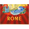 Affiche ancienne de voyage - Plaquet - 1949 - Air France Rome Roma italie Italia - 99 par 60 cm - 3