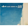 Vintage travel poster - Don - Circa 1960 - SAS Scandinavian Airline Rio Brésil Brazil - 39 by 24.4 inches - 2