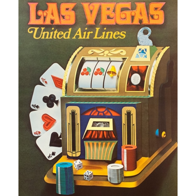 Vintage travel poster by Anonyme 1971 - United Airlines Las Vegas - 2