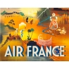 Affiche ancienne de voyage - Falcucci - 1949 - Air France Europe - 100 par 63 cm - 3