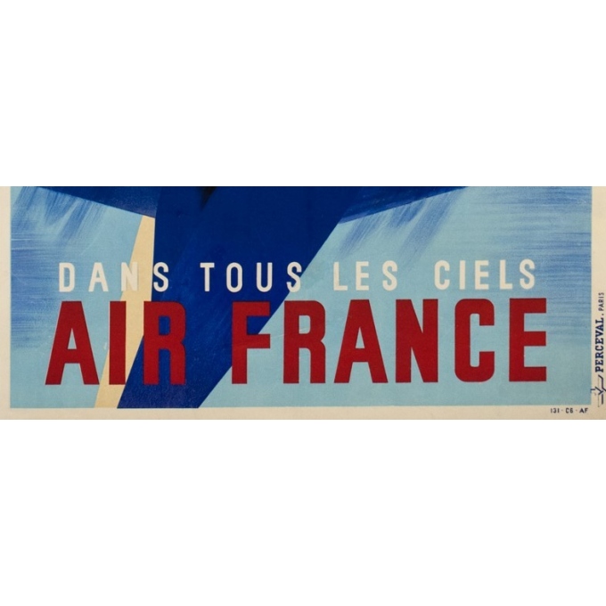 Vintage travel poster - Roger de Valerio - 1935-1936 - Air France Dans Tous Les Ciels - 38.8 by 24 inches - 3