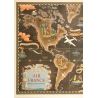 Affiche ancienne de voyage - Lucien Boucher - Circa 1940 - Air France Réseau Aérien Mondial Planisphère - 92.5 par 56.5 cm - 4