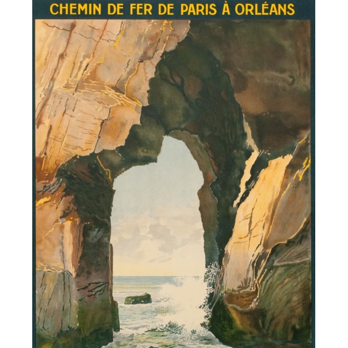 Affiche ancienne de voyage - L.Symonnot - 1929 - Quiberon Morbihan - 100 par 62 cm - 2