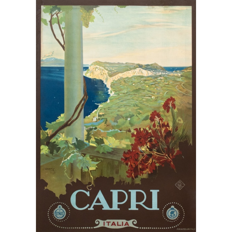 Vintage Poster By M Borgoni 1925 Capri Italie