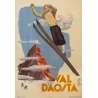Affiche ancienne de voyage - Anonyme - circa 1930 - Val D'Aosta Val D'Aoste - 97 par 66 cm