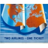 Vintage travel poster - Plaquet - 1950 - Air France Capital Airlines- 39.4 by 26.4 inches - 3