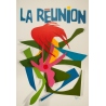 Vintage travel poster - Raymond Pagès - 1970 - Air France La Reunion - 39.2 by 25 inches - 2