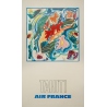 Vintage travel poster - Raymond Pagès - 1970 - Air France Tahiti - 39.2 by 25 inches