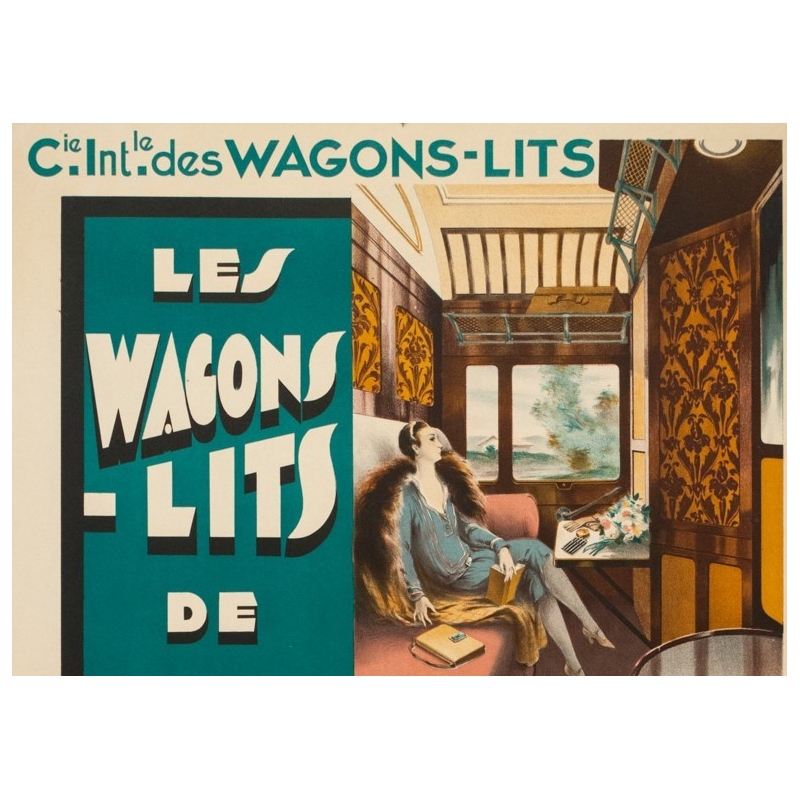 Vintage travel poster - Anonyme - Circa 1925 - Compagnie Internationale Des Wagons Lits - 39.8 by 25.6 inches - 2