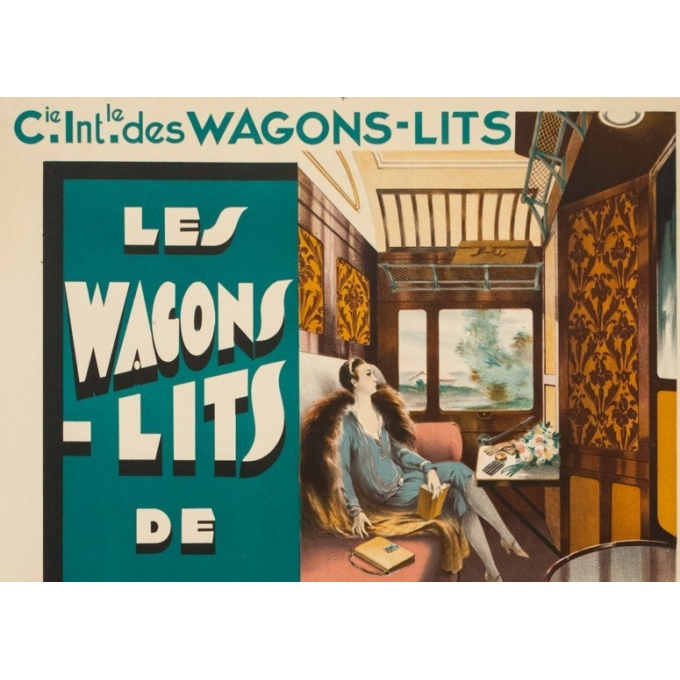 Affiche ancienne de voyage - Anonyme - Circa 1925 - Compagnie Internationale Des Wagons Lits - 101 par 65 cm - 2