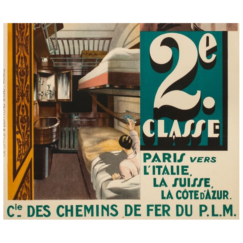 Affiche ancienne de voyage - Anonyme - Circa 1925 - Compagnie Internationale Des Wagons Lits - 101 par 65 cm - 3