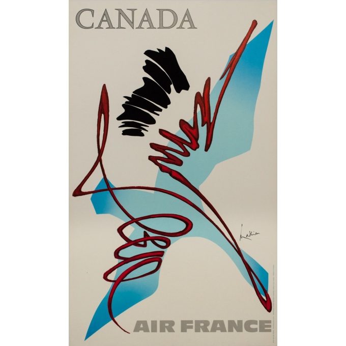 Vintage travel poster - Mathieu - 1968 - Air France Canada - 39.4 by 23.6 inches