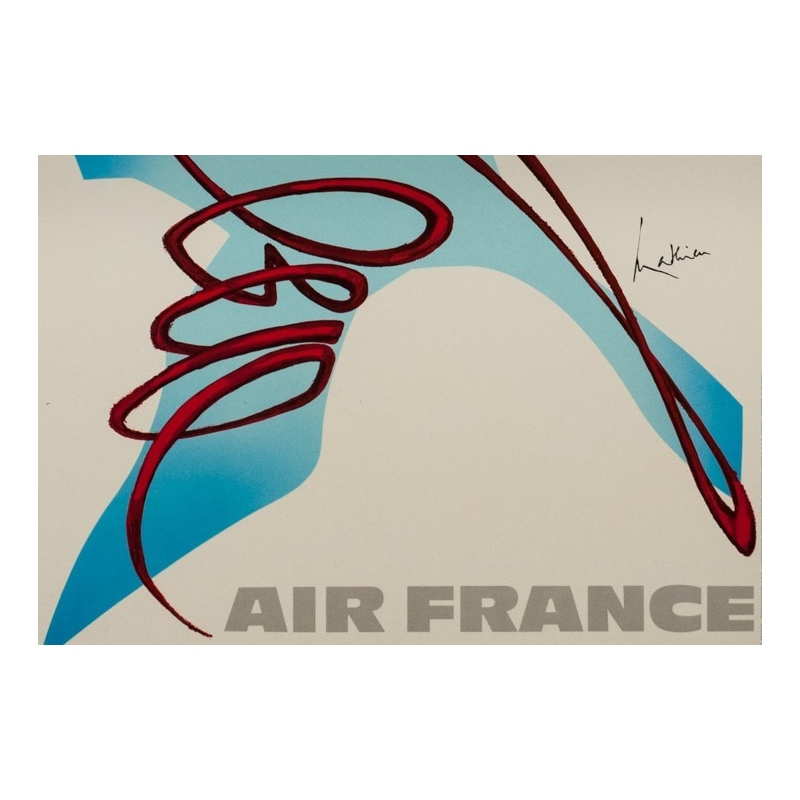 Affiche ancienne de voyage - Mathieu - 1968 - Air France Canada - 100 par 60 cm - 3