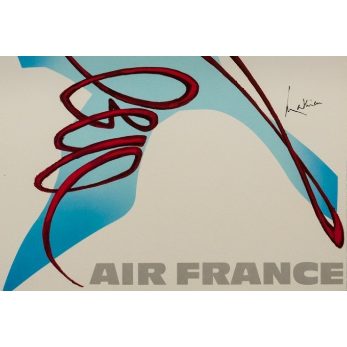 Vintage travel poster - Mathieu - 1968 - Air France Canada - 39.4 by 23.6 inches - 3