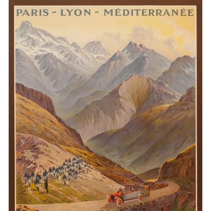 Affiche ancienne de voyage - Emanuel Brun - 1912 - Route Du Col De Vars - 108.5 par 78.5 cm - 2 Affiche ancienne de voyage - Emanuel Brun - 1912 - Route Du Col De Vars - 108.5 par 78.5 cm - 2