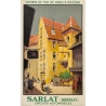 Affiche ancienne de voyage - Hallo - 1930 - Sarlat Dordogne - 100 par 62 cm