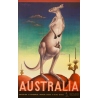 Affiche ancienne de voyage - Eileen Mayo - Circa 1950 - Australia Australie - 100.5 par 63.5 cm