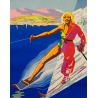 Vintage travel poster - Eter - Circa 1950 - Côte D'Azur Corse - 39 by 24 inches - 2