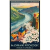 Affiche ancienne de voyage - A. Galland - Circa 1925 - La Lorraine Pittoresque Sierck Et La Moselle - 100 par 62 cm