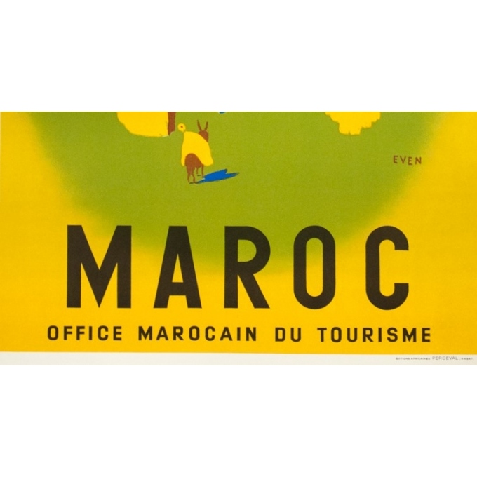 Vintage travel poster - Even - Circa 1950 - Maroc Office Marocain Du Tourisme - 39.8 by 24.4 inches - 3