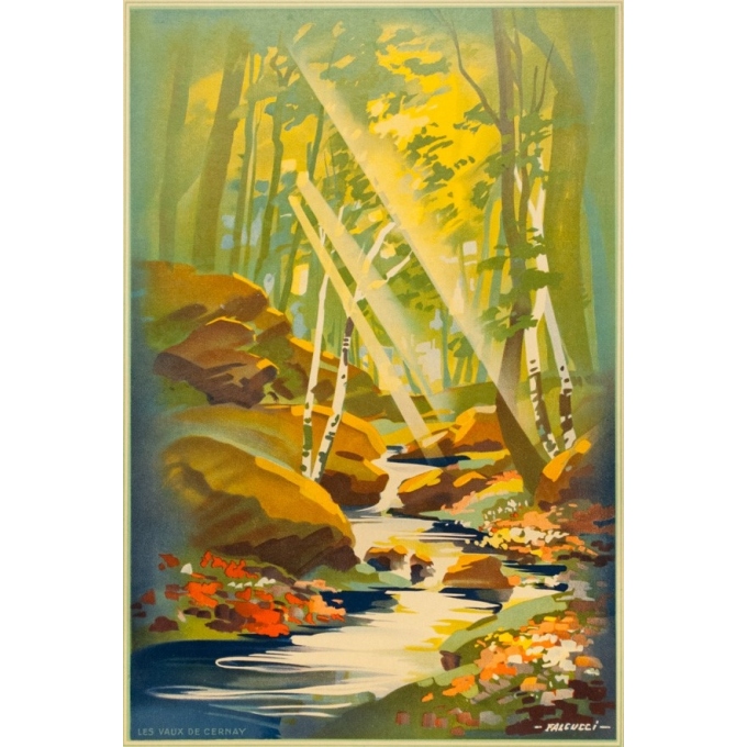 Affiche ancienne originale - Falcucci - 1939 - La Vallée De Chevreuse - 100 par 62.5 cm - 3