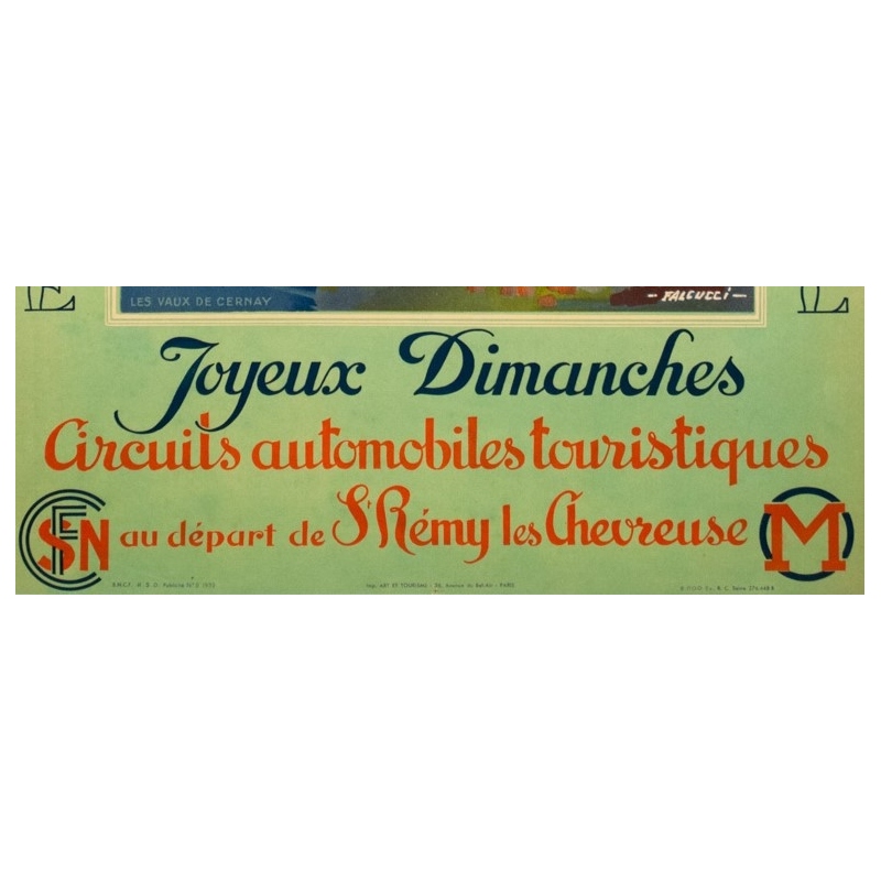 Vintage poster - Falcucci - 1939 - La Vallée De Chevreuse - 39.4 by 24.6 inches - 4