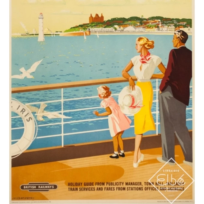 Vintage travel poster - V.L Danvers - Circa 1950 - New Brighton - 40.6 by 24.8 inches - 3