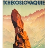 Affiche ancienne de voyage - Arch. L.Horak - Circa 1935 - Tchecoslovaquie Alpinisme - 94 par 61 cm - 2