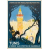 Vintage travel poster - Rogers Broders - 1920 - Tunis L'Orient Aux Portes de Marseille - 42.3 by 30.3 inches
