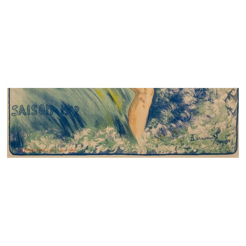 Affiche ancienne de voyage - Larramet - 1902 - Biarritz Casino - 116.5 par 80 cm - 3