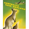 Vintage travel poster - Anonyme - Circa 1950 - Australia New Zeland Fly Canadian Pacific - 35.4 by 24 inches - 2