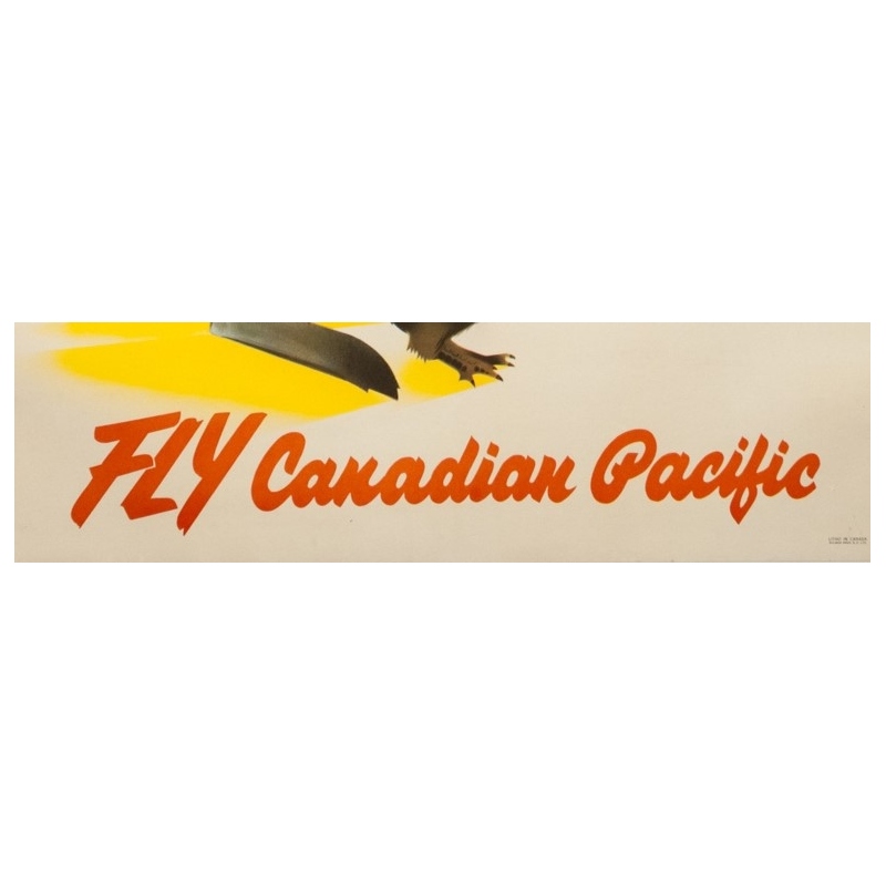 Affiche ancienne de voyage - Anonyme - Circa 1950 - Australia New Zeland Fly Canadian Pacific - 90 par 61 cm - 3