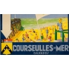 Vintage travel poster - M. Thierry - Circa 1930 - Courseulles Sur Mer Calvados Normandie - 39 by 24 inches - 3