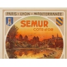 Affiche ancienne de voyage - Henri Polart - Circa 1920 - Semur Côte D'Or Bourgogne - 106.5 par 77 cm - 2