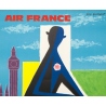Vintage travel poster - Georget - 1962 - Air France Grande Bretagne - 39 by 24.4 inches - 2