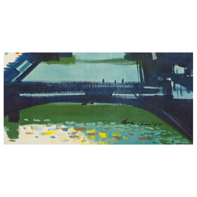 Vintage travel poster - Briggs - Circa 1955 - Chicago TWA - 39.8 by 25.2 inches - 3