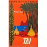 Affiche ancienne de voyage - Villemot - 1958 - Nouvelle Calédonie TAI - 99 par 61.5 cm