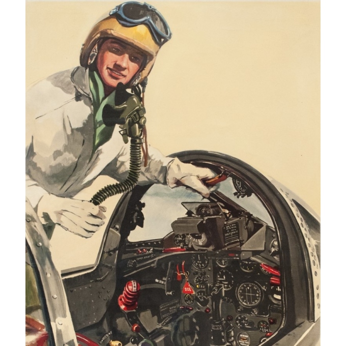 Vintage poster - Delfo - Circa 1955 - Armée De L'Air - 39.2 by 24.2 inches - 2