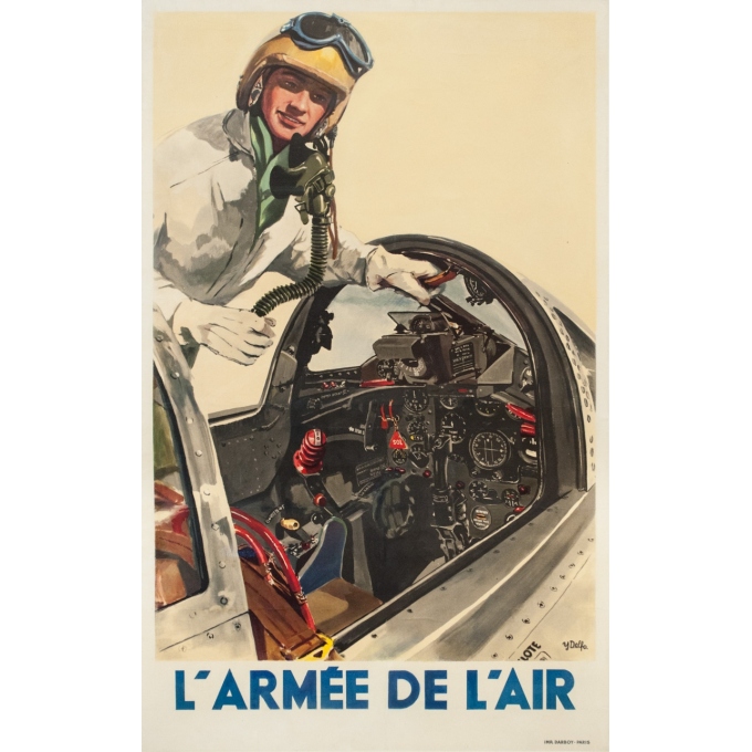 Affiche ancienne - Delfo - Circa 1955 - Armée De L'Air - 99.5 par 61.5 cm