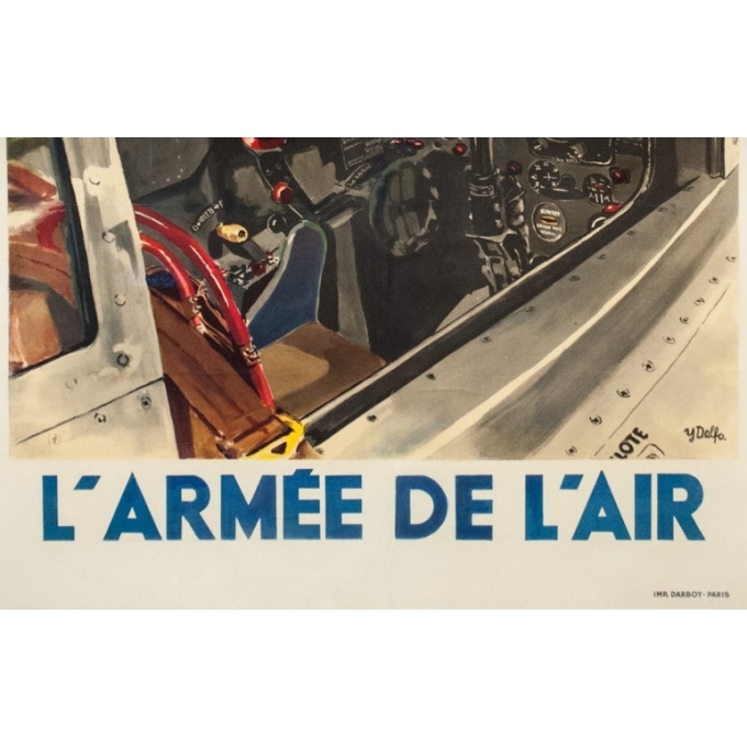Vintage poster - Delfo - Circa 1955 - Armée De L'Air - 39.2 by 24.2 inches - 3