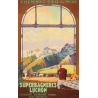 Affiche ancienne de voyage - Julien Lacaze - Circa 1920 - Superbagnères Luchon - 99.5 par 63 cm