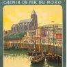 Vintage travel poster - Hallo - Circa 1920 - Le Tréport - 41.3 by 29.5 inches - 2