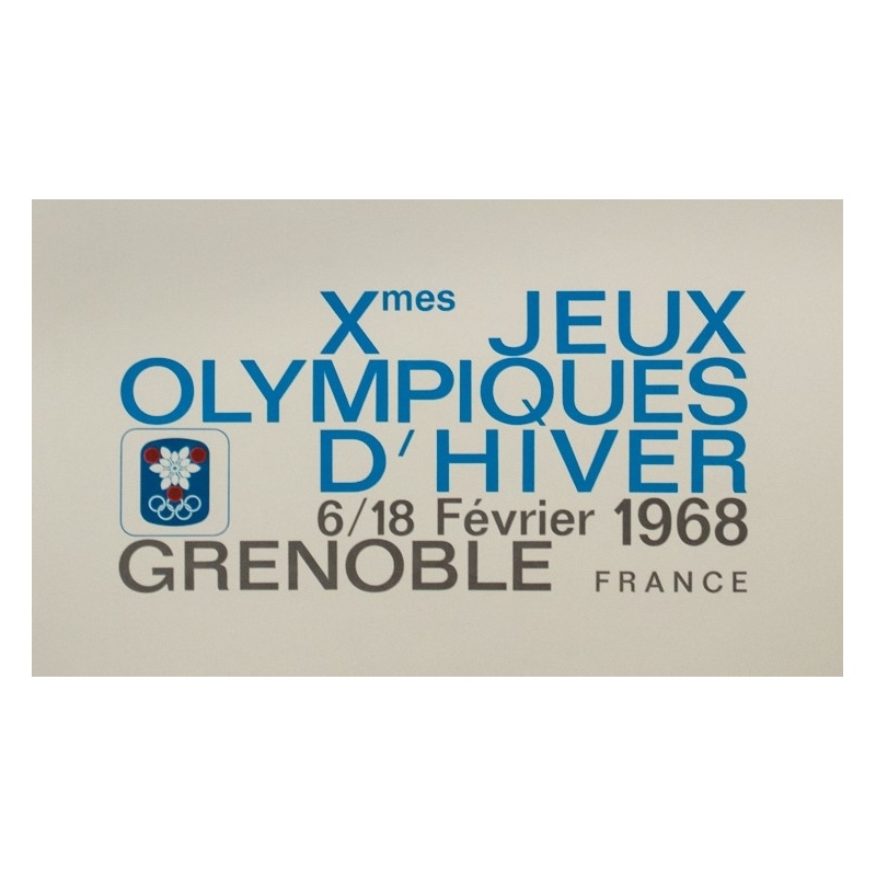 Vintage poster - Jean Brian - 1968 - Jeux Olympiques Grenoble 1968 - 37.6 by 25 inches - 3