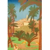 Vintage travel poster - Bouchaud - Circa 1925 - Ghardaia Algérie - 39.4 by 24.6 inches - 2