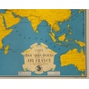 Vintage travel poster - Lucien Boucher - Circa 1940 - Air France Carte Du Réseau Aérien Français - 39.2 by 24.4 inches - 4