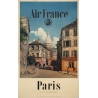 Affiche ancienne de voyage - Rieder - Circa 1960 - Air France Paris Vue De Montmartre - 99 par 62 cm