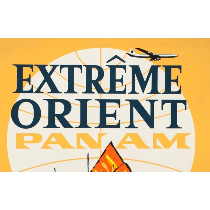 Vintage travel poster - Anonyme - 1960 - Extrême Orient Panam - 39.8 by 25 inches - 2